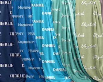 Custom Name Blanket, Personalized Minky Sherpa Throw