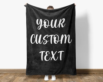 Custom Text Blanket, Housewarming Gift, New Home Present