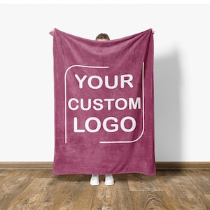 Custom Logo Blanket: Corporate Gift, Minky or Sherpa image 4