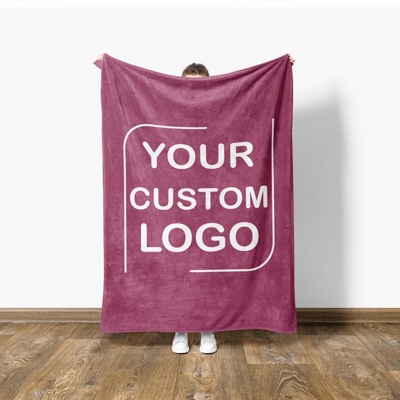 Custom Logo Blanket: Corporate Gift, Minky or Sherpa image 4