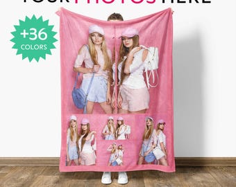 Personalized Photo Blanket, Custom Family Picture Gift
