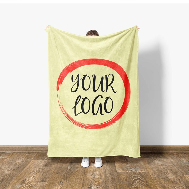 Custom Logo Blanket, Personalized Minky Fleece Throw image 3