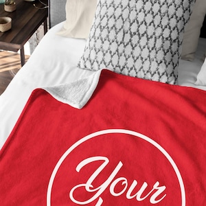 Custom Logo Blanket: Corporate Gift, Minky or Sherpa image 7
