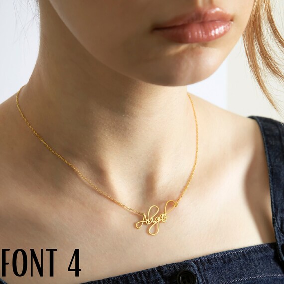 Gold Name Necklace Personalized Jewelry Mothers Day Gift Gift