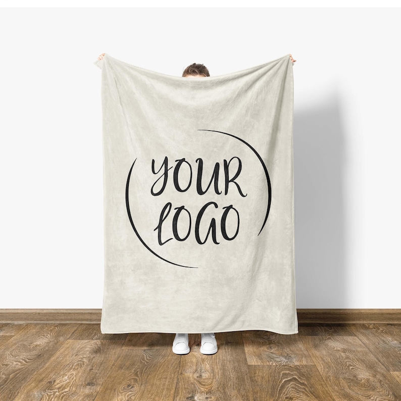 Custom Logo Blanket, Personalized Minky Fleece Throw image 2