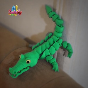 Articulated Alligator - Unique Flexible Print In Place Gift 3d Print Digital file