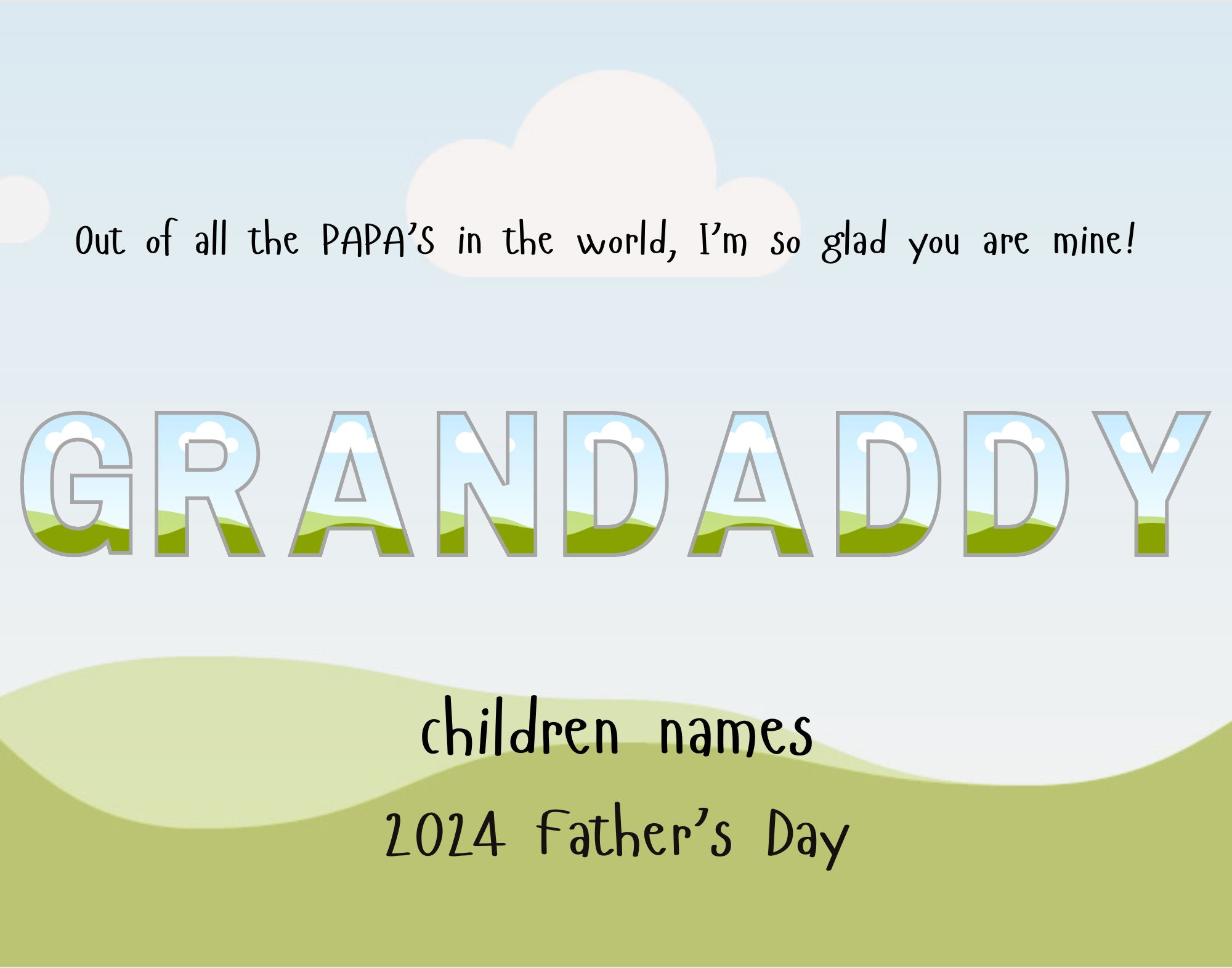 Editable Dad Frames Canva Templates Personalized Father's Day Gift ...