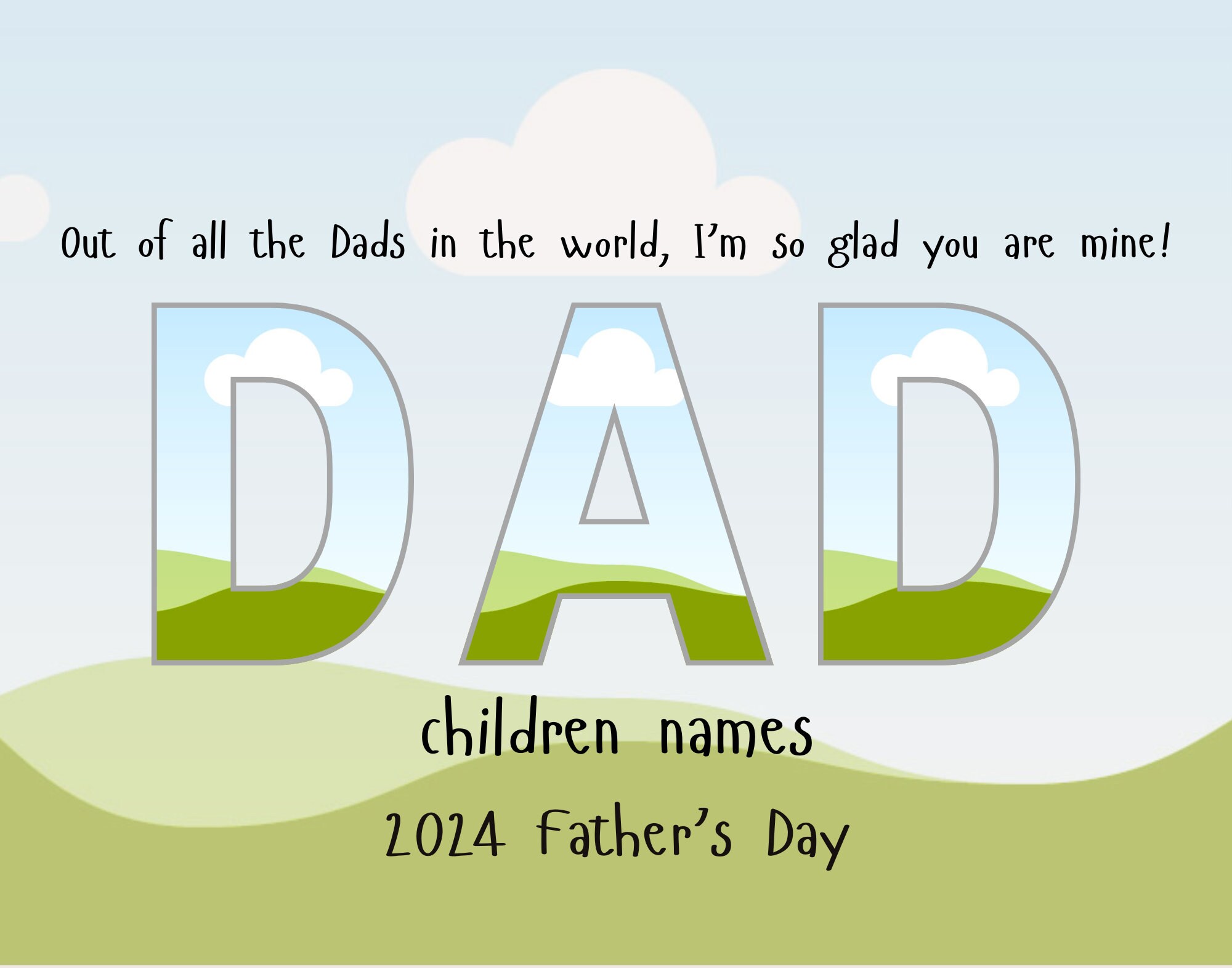 Editable Dad Frames Canva Templates Personalized Father's Day Gift ...