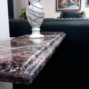 Rosso Levanto Marble Console Tabletop: 32&quot; Natural Stone Dresser