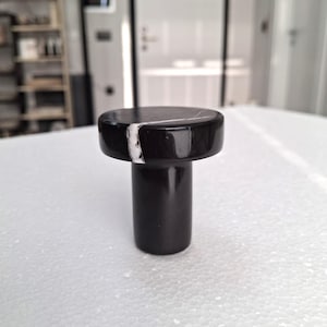 Natural Marble Wall Hook: Jewelry, Purse & Accessory Hanger ALEXANDRETTE BLACK