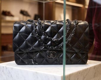 Stylish Nero Marquina Marble Purse: Decorative Handbag, Black Spain Marble Accessory