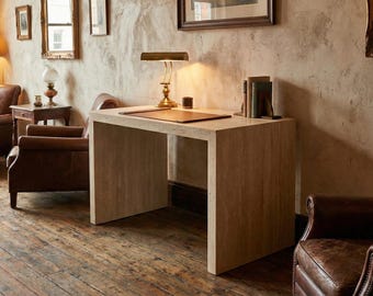 Travertine Console Table: Light Beige Decoration Desk