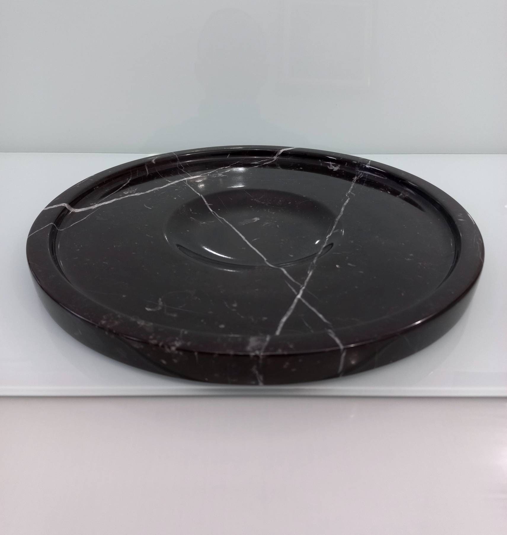 10 Marble Serving Platter Natural Black Marble Platter Etsy