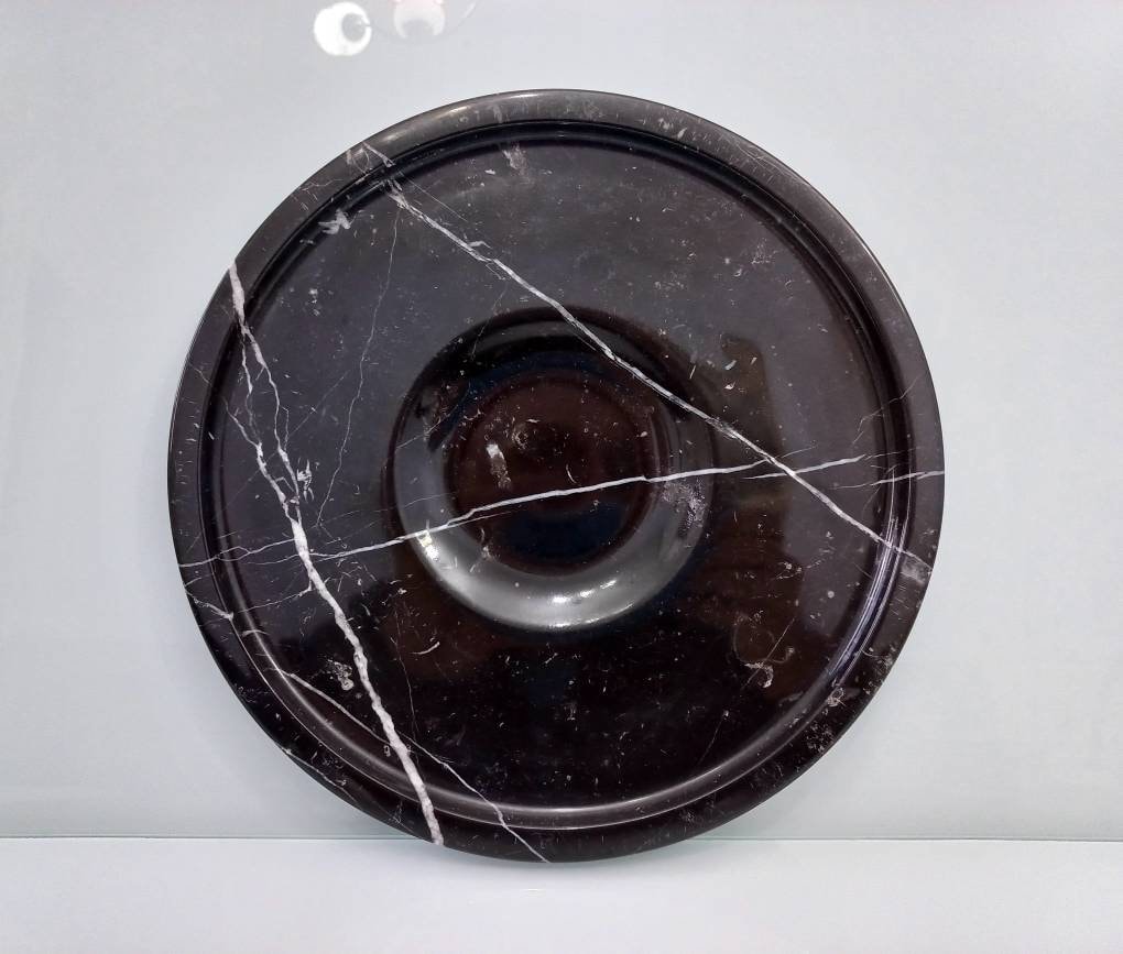 10 Marble Serving Platter Natural Black Marble Platter Etsy