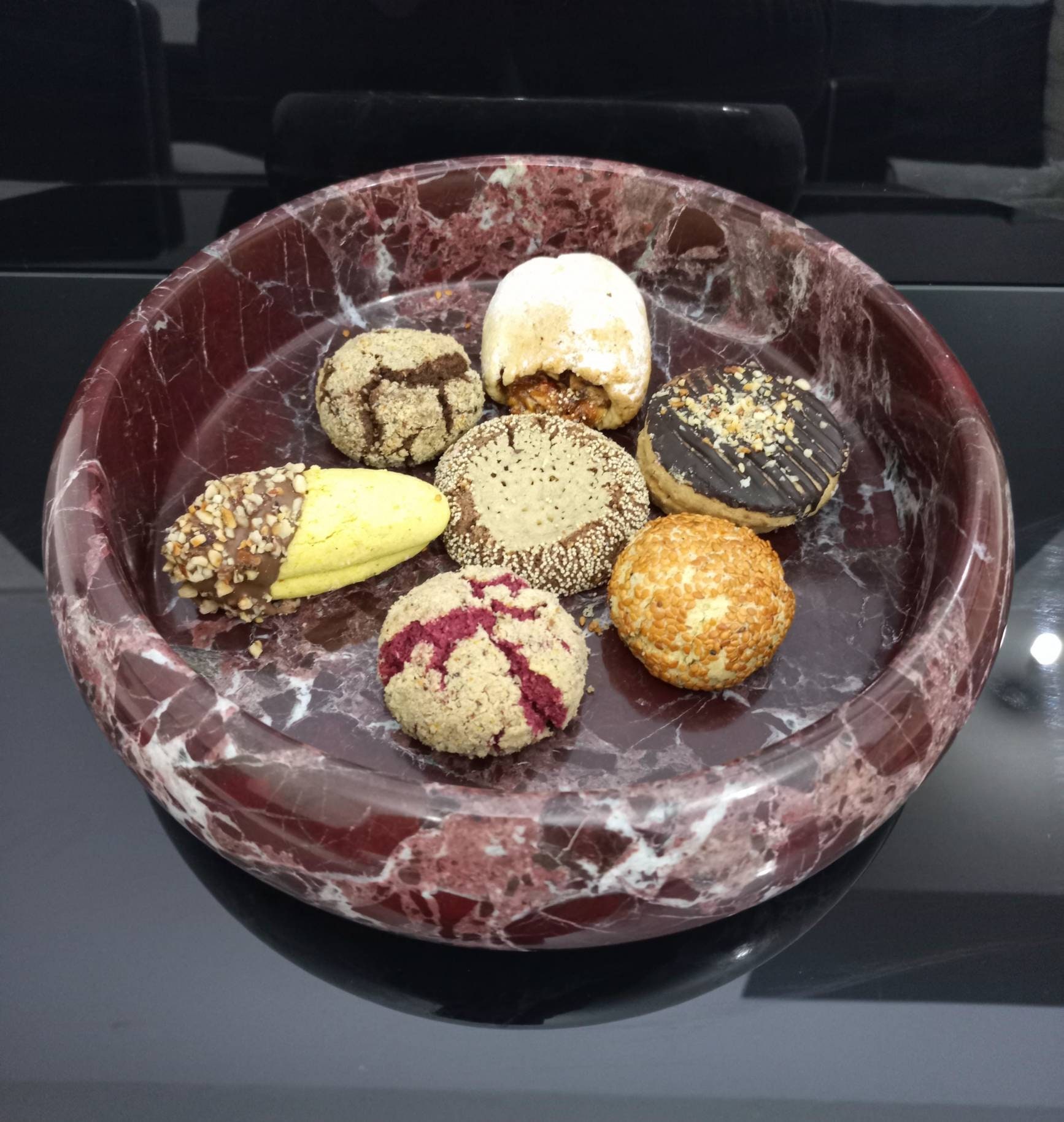天然大理石  茶碗 10