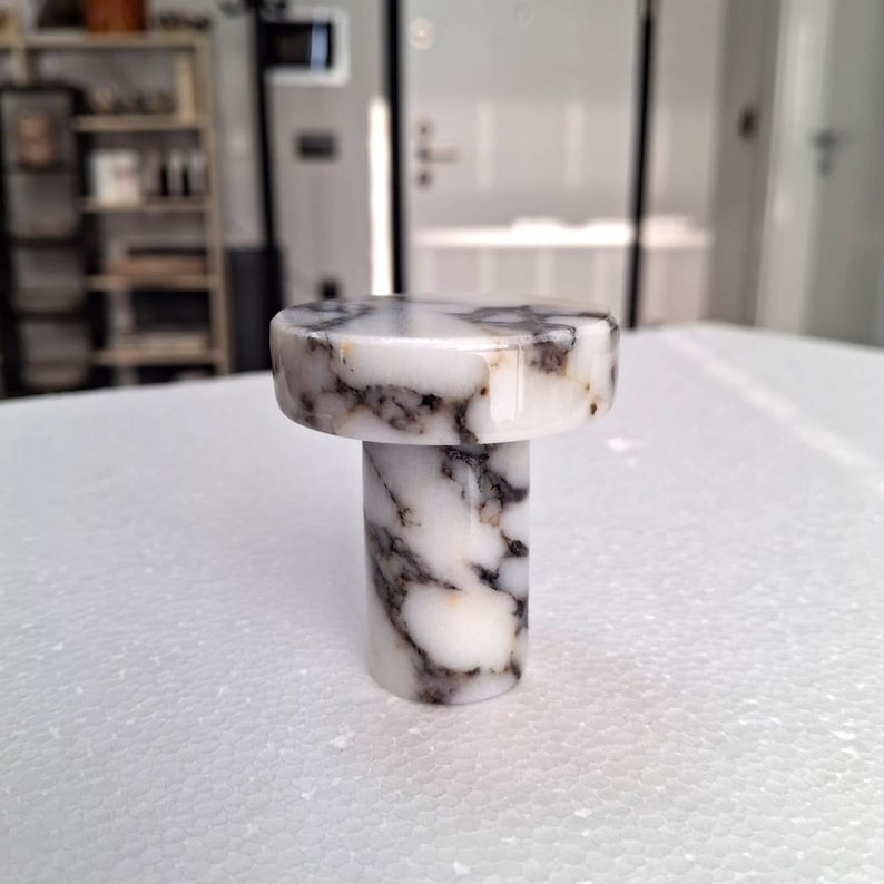 Natural Marble Wall Hook: Jewelry, Purse & Accessory Hanger CALACATTA VIOLA