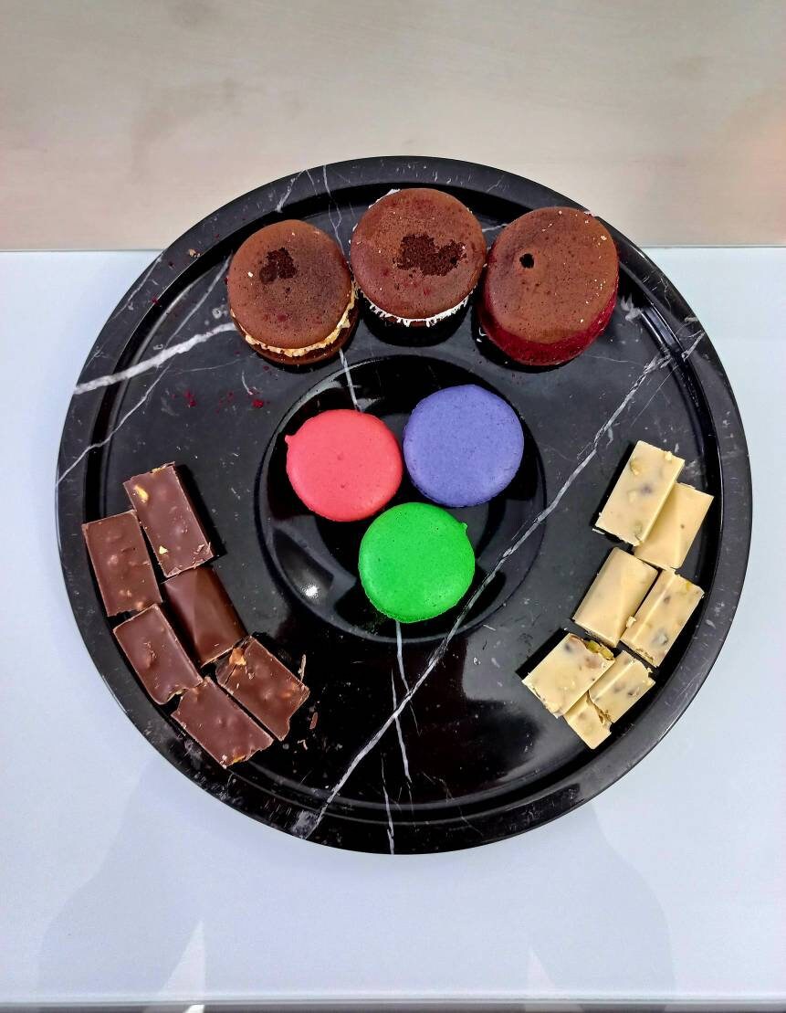 10 Marble Serving Platter Natural Black Marble Platter Etsy