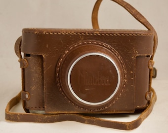 Minolta leather camera case for Minolta-35 rangefinder