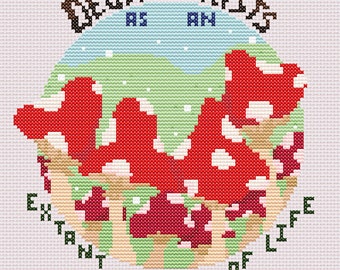 クロスステッチ PDF パターン || 腐敗は生命の現存する形態です || Tumblr 引用