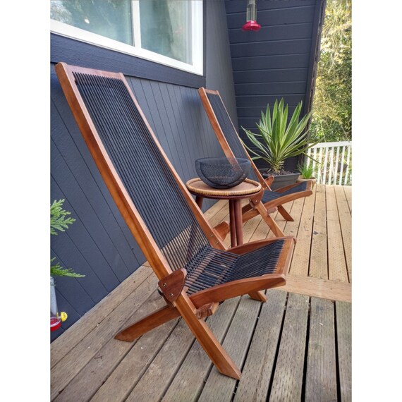 Folding Wooden Outdoor Lounge Chair Etsy Australia