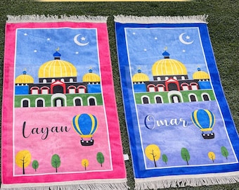 Personalized Kids Prayer Mat – Islamic Ramadan & Eid Gift