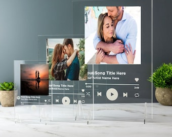 Personalised Spotify Plaque Birthday photo gift for him/her Wedding anniversary gift for Boyfriend Girlfriend song Love Frame Art Decoration