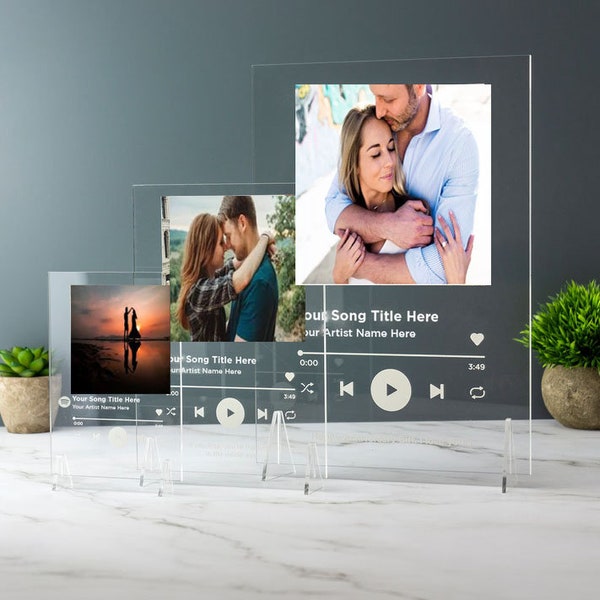 Personalised Spotify Plaque Birthday photo gift for him/her Wedding anniversary gift for Boyfriend Girlfriend song Love Frame Art Decoration