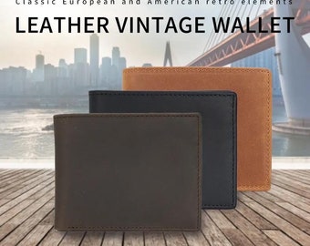Personalised Leather Wallet • Custom Engraved Gift for Him, Dad or Husband