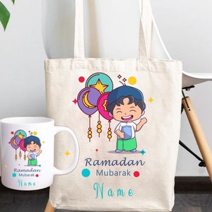 Personalized Eid Mubarak Gift Bag: Ramadan Canvas Tote