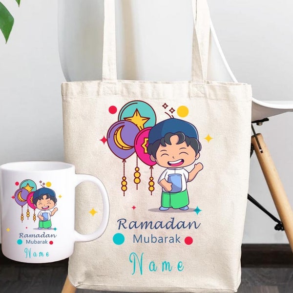 Personalized muslim gifts, Eid and Ramadan Gift Bags For Kids, Ramadan, Eid Mubarak Gift Bags / Ramadan Gift tote canvas bags