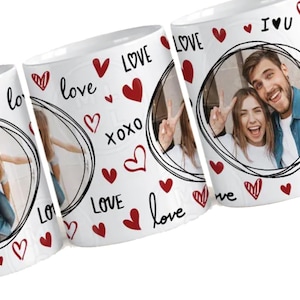 Personalized Romantic Coffee Mug, Customizable Gift for Couples, Custom Mug, Anniversary, Special Occasion