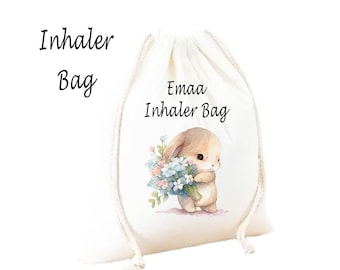 Bolsa de inhalador personalizada: bolsa para asma infantil, regalo médico con cordón