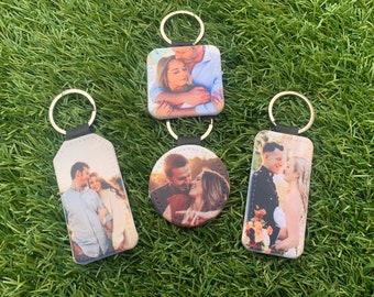 Personalised Photo Keyring, anniversary, Birthday Gift for him/her,  Key Ring, Key Chain, Dad Birthday Gifts, Valentines Day Gift