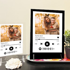 Placa acrílica personalizada: regalo personalizado para parejas, mejores amigos, aniversarios, recuerdos de amor, San Valentín o cumpleaños.