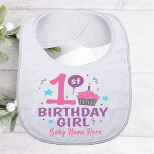 Personalized Baby Bib: Custom Name, Birthday, Baptism Gift