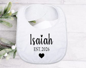 Personalisierte Baby Lätzchen / benutzerdefinierte Polyester Neugeborenen Geschenk