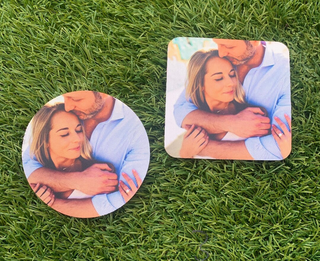 Personalized Photo Coaster – Custom Round or Square Rubber Drink ...