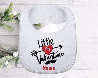 Bavoir de Saint-Valentin, cadeau de bavoir pour fille et nouveau-né, cadeau de cadeau d'accessoires bébé personnalisé pour la Saint-Valentin et toutes les occasions