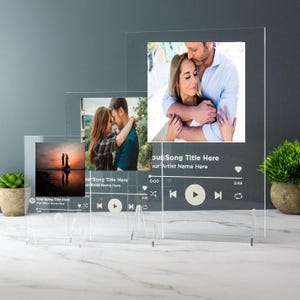 Personalized Song Plaque: Photo Gift for Anniversary, Birthday