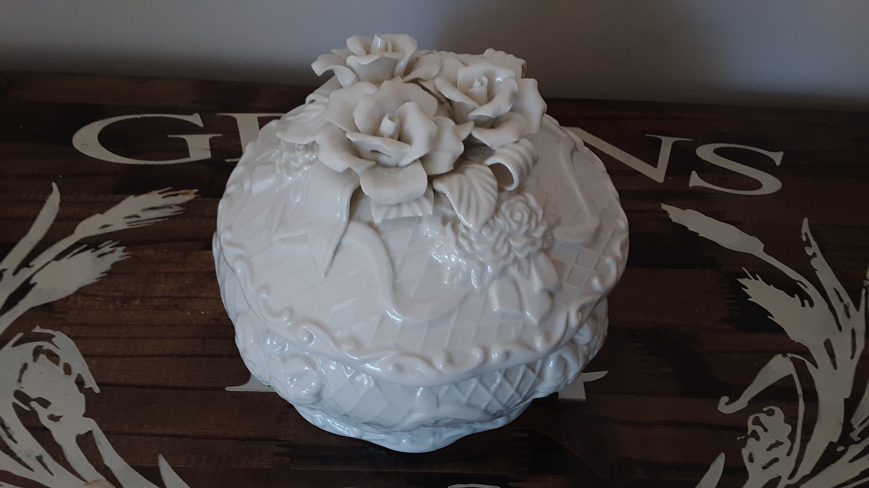 Vintage Glazed Bisque Heavy Porcelain Capodimonte Style Large Etsy