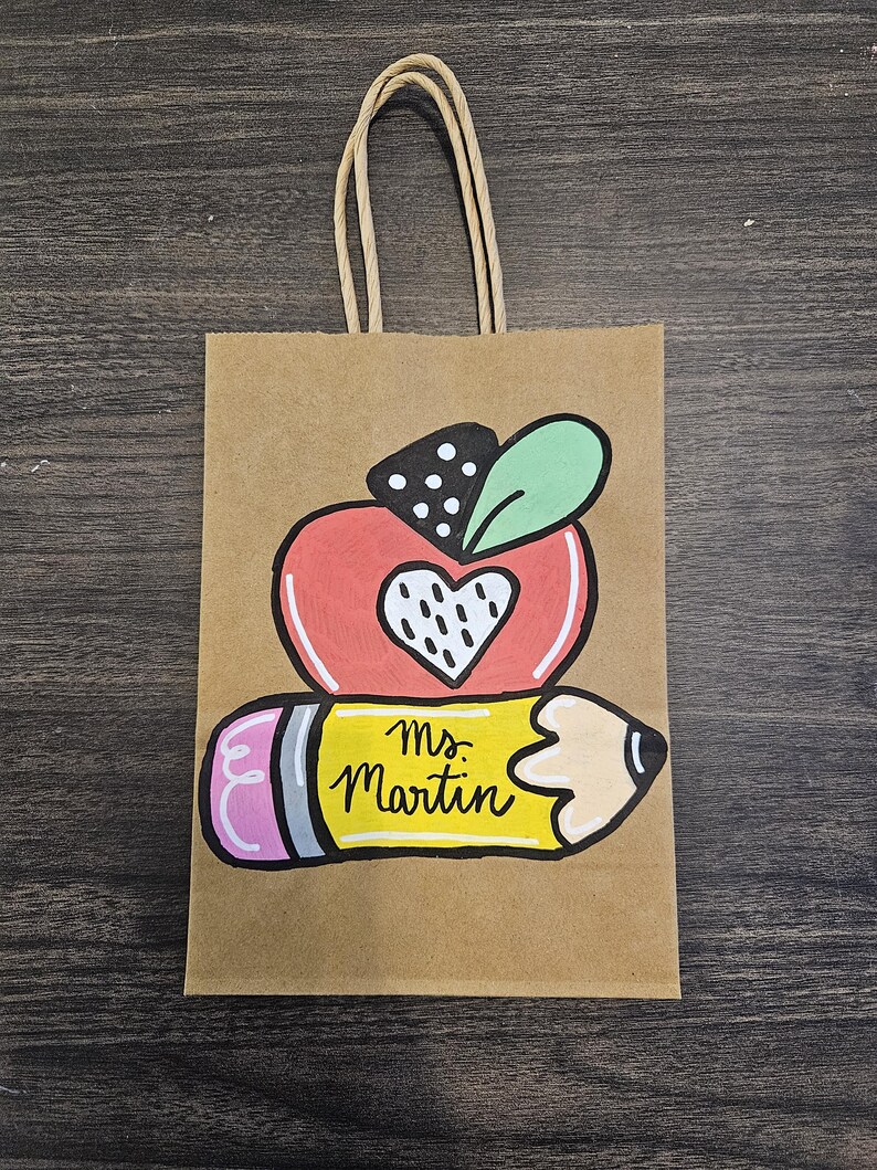 Custom Painted Bag Teacher Appreciation - Etsy