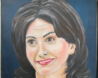 Monica Geller, 20x20cm, oil, friends