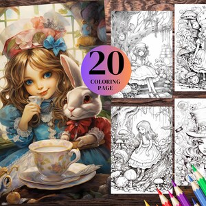 20 Forest Fairy Girls Coloring Pages: Anime Fantasy (Instant Download)