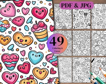 Kolorowanki z mandalą serca: 49 kolorowanek na Walentynki (pliki PDF i JPG)