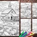 30 Farm Coloring Book , Farm Coloring Pages Printable , Grayscale ...