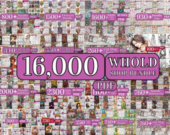 16.000+ kleurplaten bundel met hele winkel (pdf)