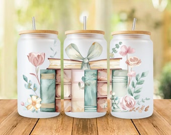 Books Libbey Glasdosenverpackung: Gläser mit floralem Design (PNG Download)