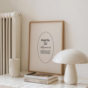 222 Angel Numbers Poster, 222 Print, Spiritual Print, Positive Affirmation, Angel Number Print, Aesthetic Poster, Minimal, DIGITAL DOWNLOAD