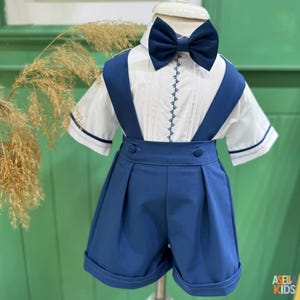 Personalized Boys Dungaree Set – Toddler Overalls Outfit – 1st Birthday Gift for Boy