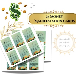 Afirmaciones de dinero, Tarjetas de afirmaciones financieras, Manifiesta tu libertad financiera, Manifestación diaria de riqueza, Inspiración para la abundancia (PDF imprimible)